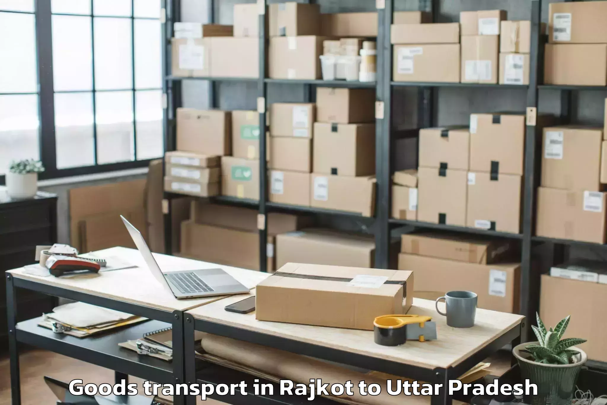 Professional Rajkot to Khair Goods Transport